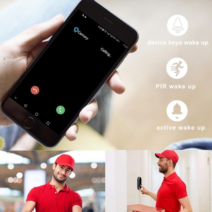 M200A 1080P WiFi Intelligent Round Button Video Doorbell, Support Infrared Motion Detection & Adaptive Rate & Two-way Intercom &