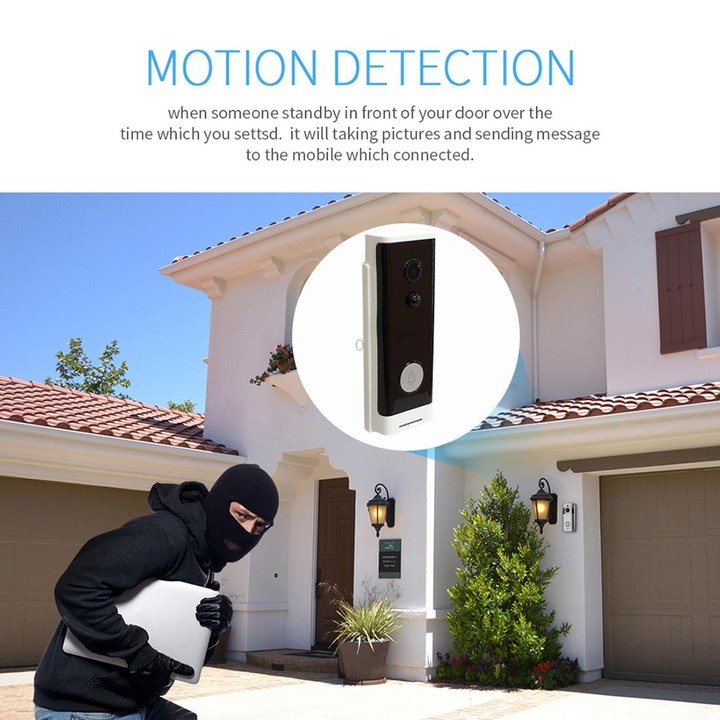 M200A 1080P WiFi Intelligent Round Button Video Doorbell, Support Infrared Motion Detection & Adaptive Rate & Two-way Intercom &