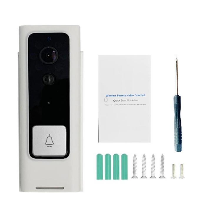 M200B WiFi Intelligent Square Button Video Doorbell, Support Infrared Motion Detection & Adaptive Rate & Two-way Intercom & Remo