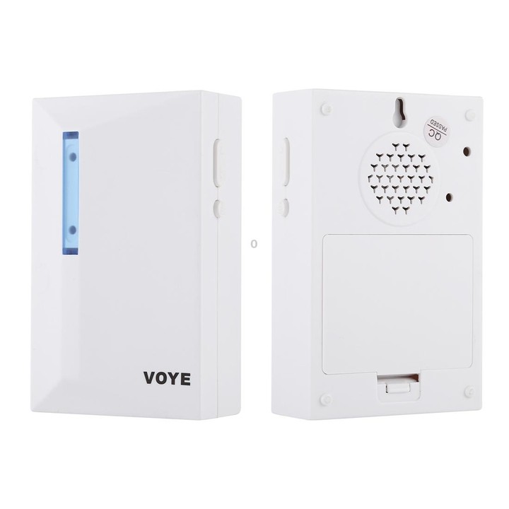 VOYE V015F Home Music Remote Control Wireless Doorbell with 38 Polyphony Sounds (White)