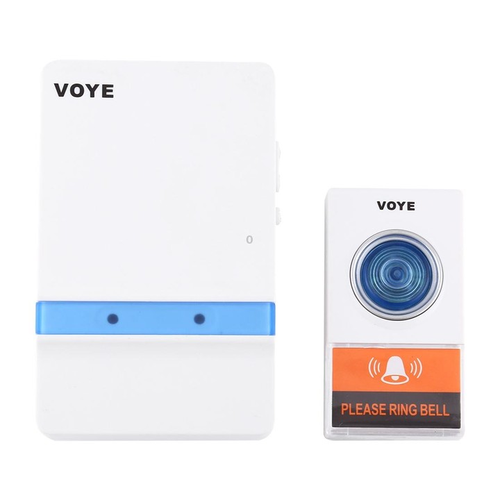 VOYE V012A Home Music Remote Control Wireless Doorbell with 38 Polyphony Sounds (White)