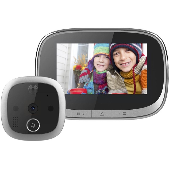 SF550 4.3 inch Screen 1.0MP Security Digital Door Viewer with 12 Polyphonic Music, Support PIR Motion Detection & Infrared Night