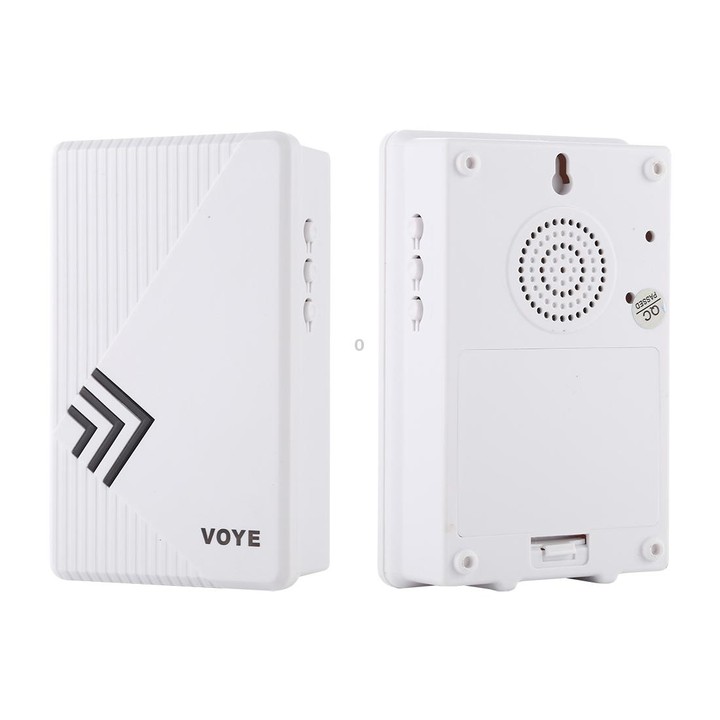 VOYE V022F Home Music Remote Control Wireless Doorbell with 38 Polyphony Sounds (White)