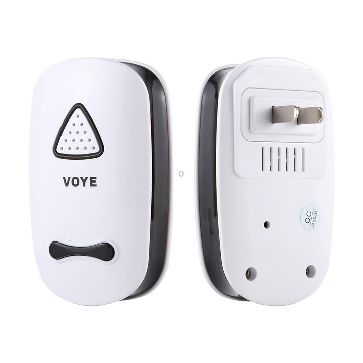 VOYE V025F Home Music Remote Control Wireless Doorbell with 38 Polyphony Sounds, US Plug(White)