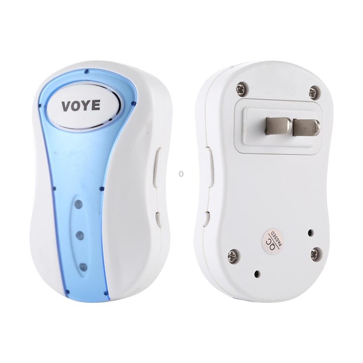 VOYE V008A Home Music Remote Control Wireless Doorbell with 38 Polyphony Sounds, US Plug(White)