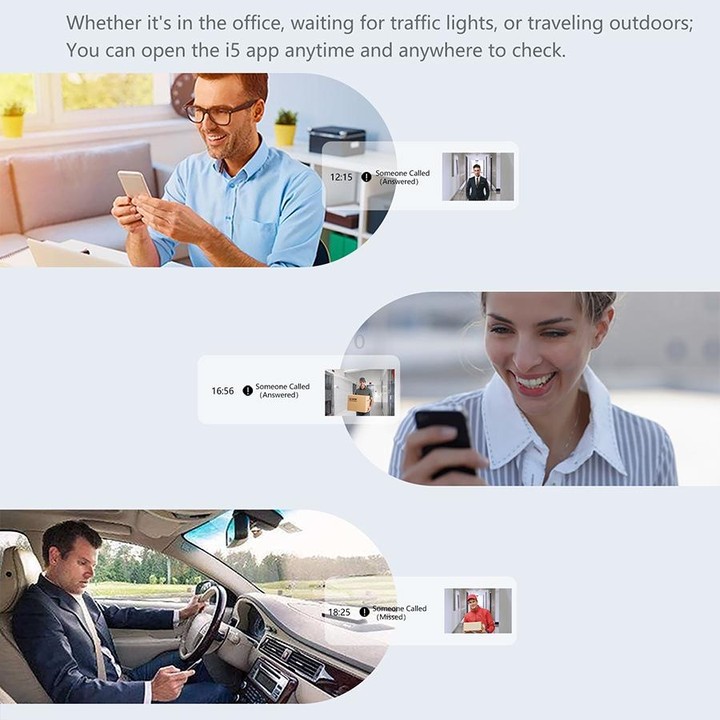DoorBell i5 Smart Doorbell HD Wireless Bluetooth WiFi Security Camera Visual Doorbells Anti-theft Support Bidirectional Voice In