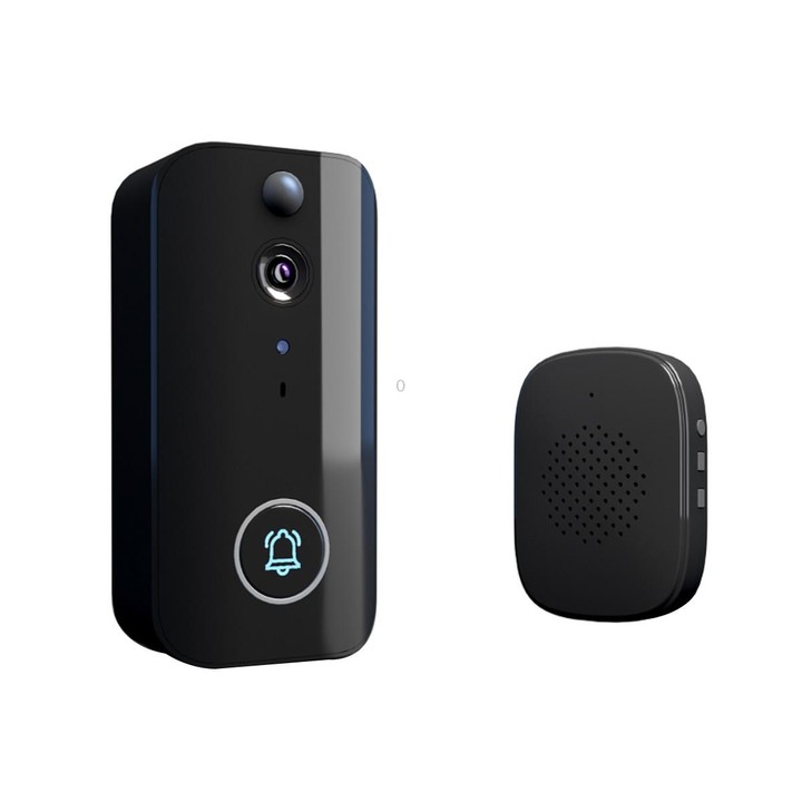 DoorBell i9 Wireless Doorbell Camera, Night vision, Motion Detection, Two-way Intercom (Black)