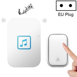 CACAZI FA86 Self-Powered Smart Home Wireless Doorbell, EU Plug(White)