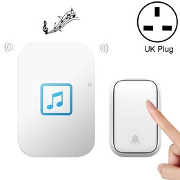 CACAZI FA86 Self-Powered Smart Home Wireless Doorbell, UK Plug(White)