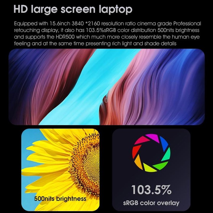 W041-ID4-156 AMD Laptop, 15.6 inch FHD, 4GB+128GB, Fingerprint Unlock, Windows 11 English OS AMD Ryzen 3 4300U Quad Core, Suppor