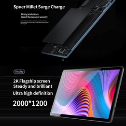 BDF P60 4G LTE Tablet PC, 10.36 inch, 8GB+128GB, Android 11.0 MTK6762 Octa Core, Support Dual SIM & Bluetooth & WiFi, EU Plug(Sk