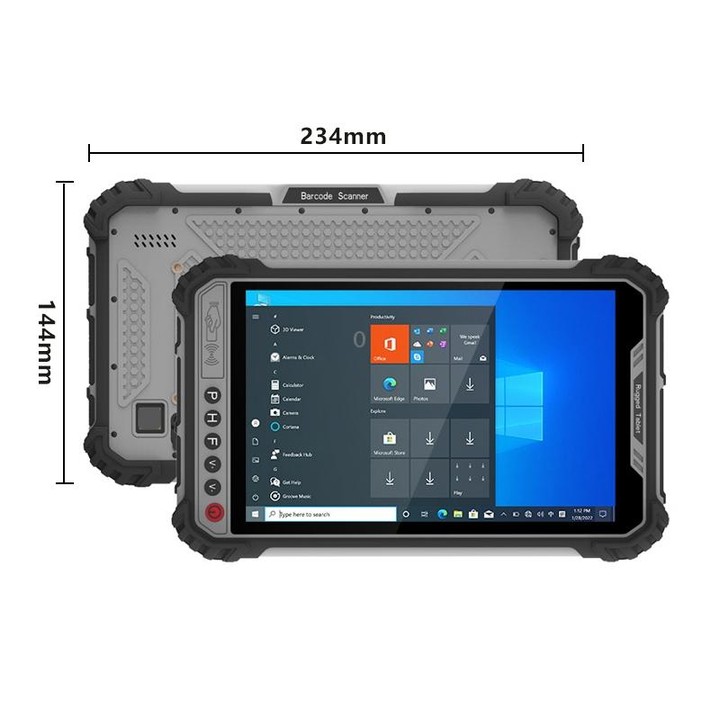 UNIWA WinPad W801 4G Rugged Tablet PC, 8.0 inch, 8GB+256GB, IP65 Waterproof Shockproof Dustproof, Windows 10, Intel Core i5-8200