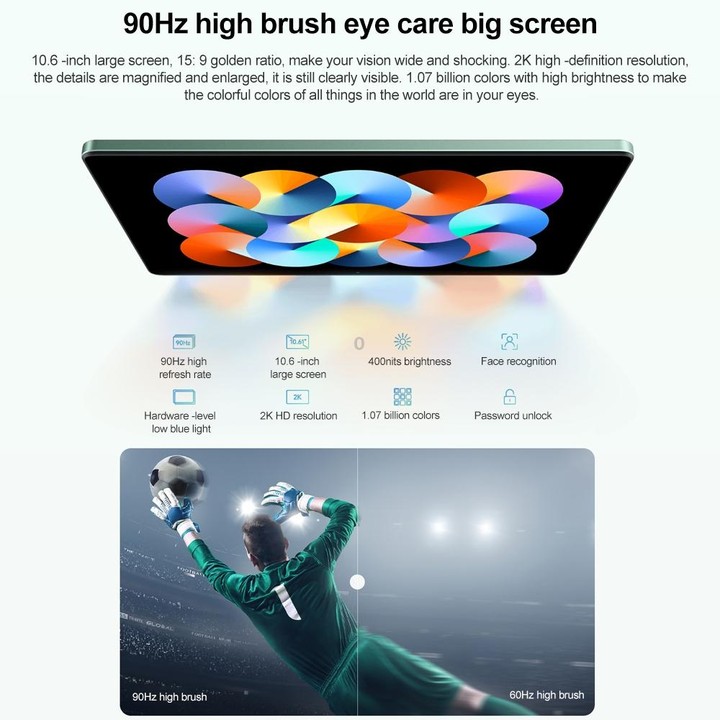 Xiaomi Redmi Pad, 10.6 inch, 4GB+128GB, MIUI Pad 13 OS MediaTek Helio G99 Octa Core up to 2.2GHz, 8000mAh Battery, Support BT Wi