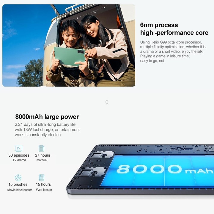 Xiaomi Redmi Pad, 10.6 inch, 4GB+128GB, MIUI Pad 13 OS MediaTek Helio G99 Octa Core up to 2.2GHz, 8000mAh Battery, Support BT Wi