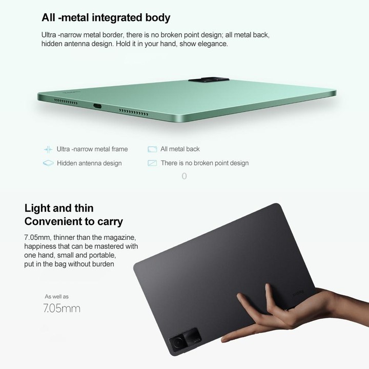 Xiaomi Redmi Pad, 10.6 inch, 4GB+128GB, MIUI Pad 13 OS MediaTek Helio G99 Octa Core up to 2.2GHz, 8000mAh Battery, Support BT Wi