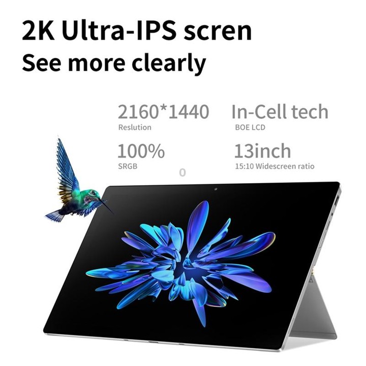 ONE-NETBOOK T1 2 in 1 Tablet PC, 13 inch, 8GB+512GB, Windows 11 Intel Pentium Gold 8505, Turbo Max 4.4GHz, with Keyboard, Suppor