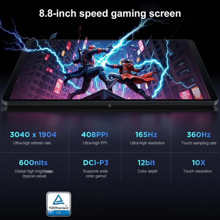 Lenovo LEGION Y700 Gen4 8.8 inch AI Gaming WIFI Tablet, 16GB+1TB, Android 15, Qualcomm Snapdragon 8Elite Octa Core, US Plug (Whi