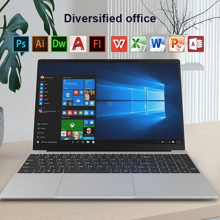 H15 15.6 inch Ultrathin Laptop, 16GB+128GB, Windows 11 Intel Processor N95 Quad Core, EU Plug (Silver)
