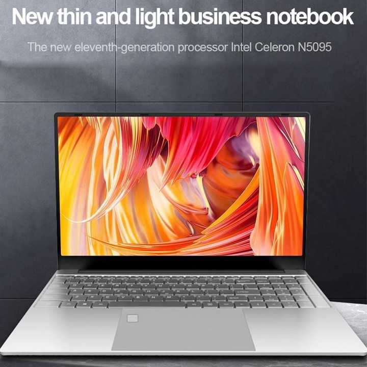 H15 15.6 inch Ultrathin Laptop, 16GB+512GB, Windows 11 Intel Celeron N5095 Quad Core, US Plug (Silver)