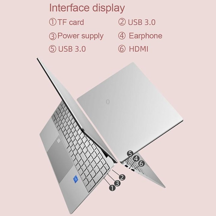 H15 15.6 inch Ultrathin Laptop, 16GB+512GB, Windows 11 Intel Celeron N5095 Quad Core, US Plug (Silver)