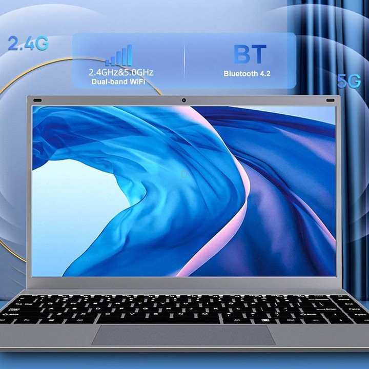 14 inch Ultrathin Portable Laptop, 8GB+512GB, Windows 10 Intel Celeron N3050 Dual Core, EU Plug (Silver)