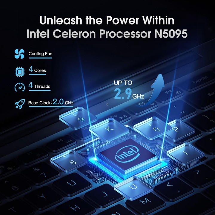 N5095 15.6 inch Laptop, 8GB+256GB, Windows 11 Intel Celeron N5095 Quad Core, Support Fingerprint Unlock, UK Plug (Silver)