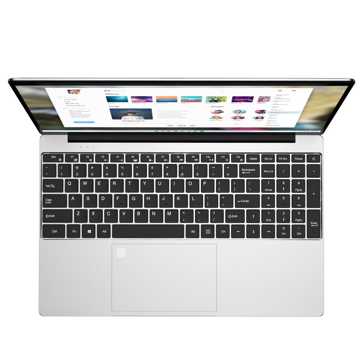 N5095 15.6 inch Laptop, 16GB+512GB, Windows 11 Intel Celeron N5095 Quad Core, Support Fingerprint Unlock, US Plug (Silver)