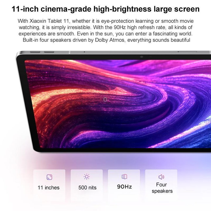 Lenovo Xiaoxin Pad 11 inch 2025 5G Tablet, 8GB+256GB, Android 15, MediaTek Dimensity 6300 Octa Core,US Plug (Dark Gray)