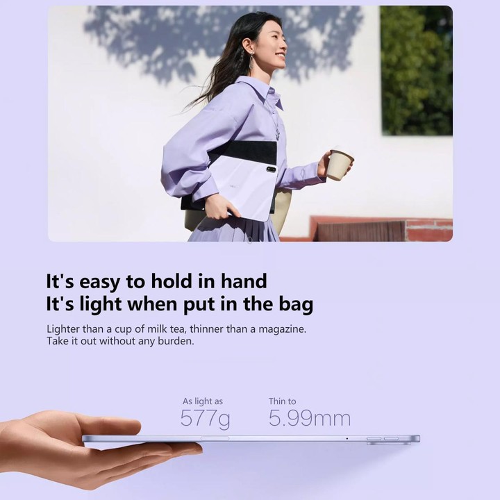 OPPO Pad 5 12.1 inch Soft Light Screen Tablet PC, 12GB+256GB, ColorOS 16.0 MediaTek Dimensity 9400+ Octa Core (Purple)