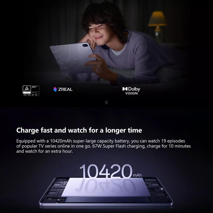 OPPO Pad 5 12.1 inch Soft Light Screen Tablet PC, 12GB+256GB, ColorOS 16.0 MediaTek Dimensity 9400+ Octa Core (Purple)