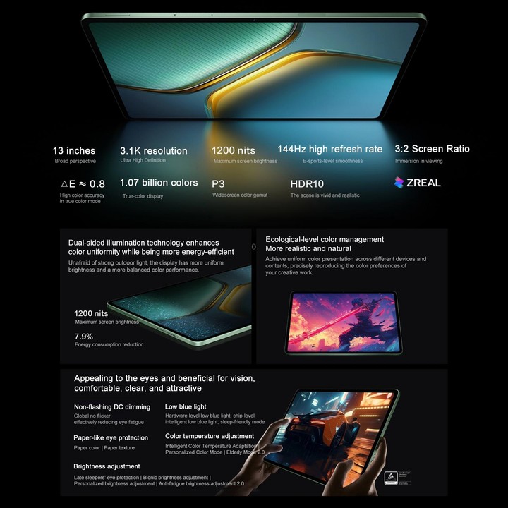vivo iQOO Pad5 Pro 13 inch Tablet PC, 8GB+256GB, OriginOS 5 MediaTek Dimensity 9400+ Octa Core (Silver)