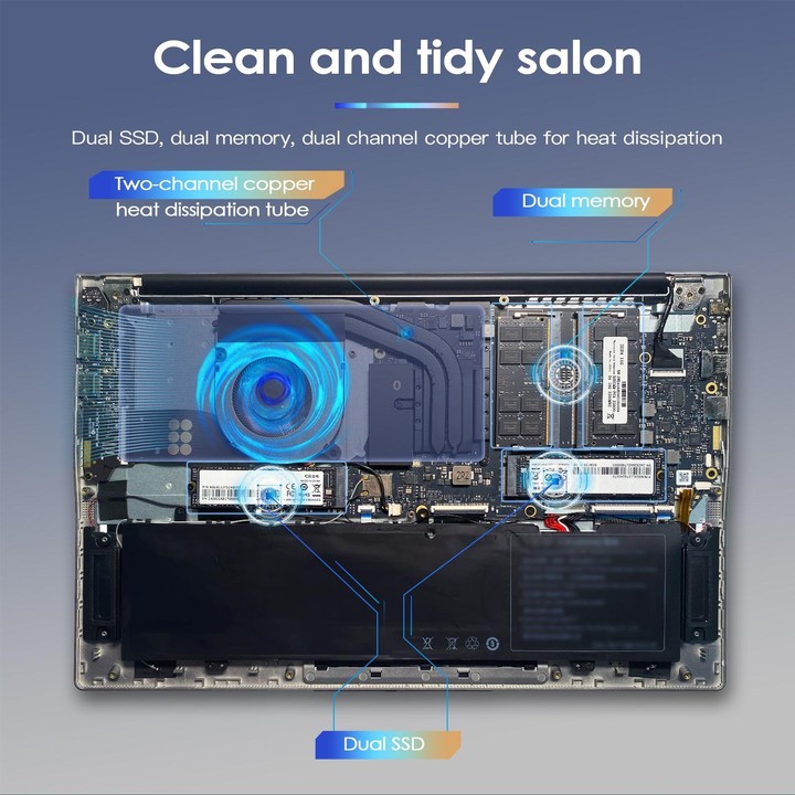 GXMO G156 15.6 inch Laptop, 16GB+512GB, Windows 11 AMD Ryzen 7 5825U Octa Core, Support Fingerprint Unlock, US Plug