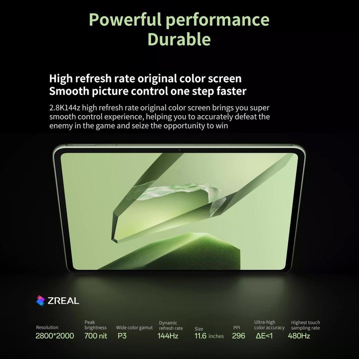 OnePlus Pad 11.61 inch Tablet PC, 8GB+128GB, ColorOS 15.0 Dimensity 8350 Octa Core (Green)