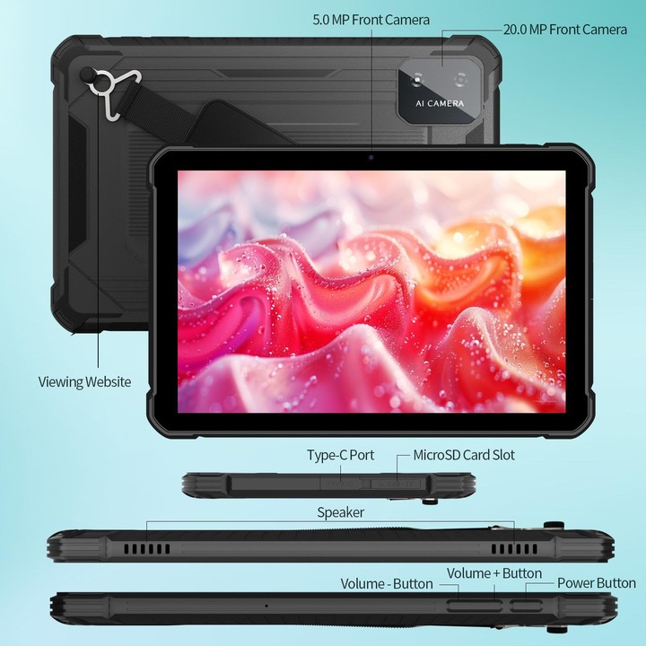 UNIWA UTAB R1040 IP67 Waterproof Rugged Tablet PC, 8GB+128GB, 10.1 inch Android 15 Mediatek MT8786 Octa Core, Network: 4G, EU Pl