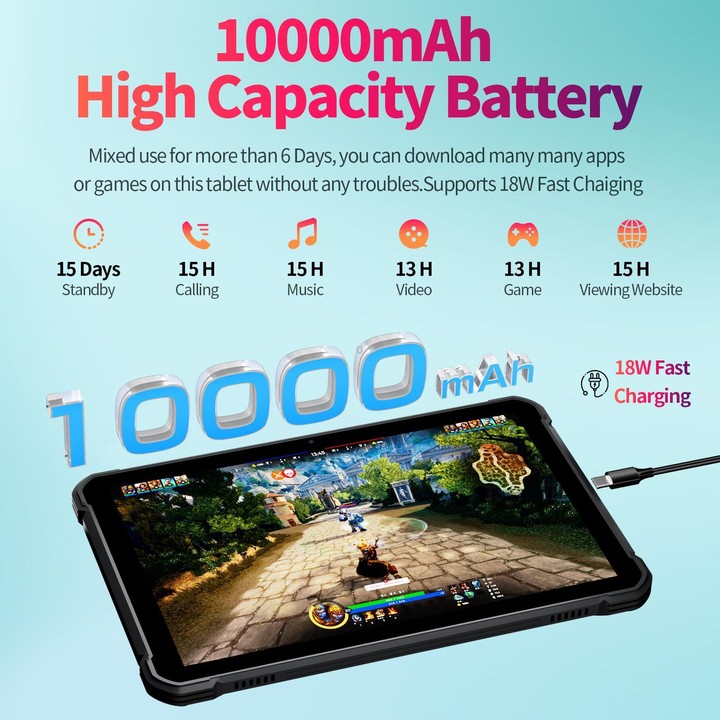 UNIWA UTAB R1040 IP67 Waterproof Rugged Tablet PC, 8GB+128GB, 10.1 inch Android 15 Mediatek MT8786 Octa Core, Network: 4G, UK Pl