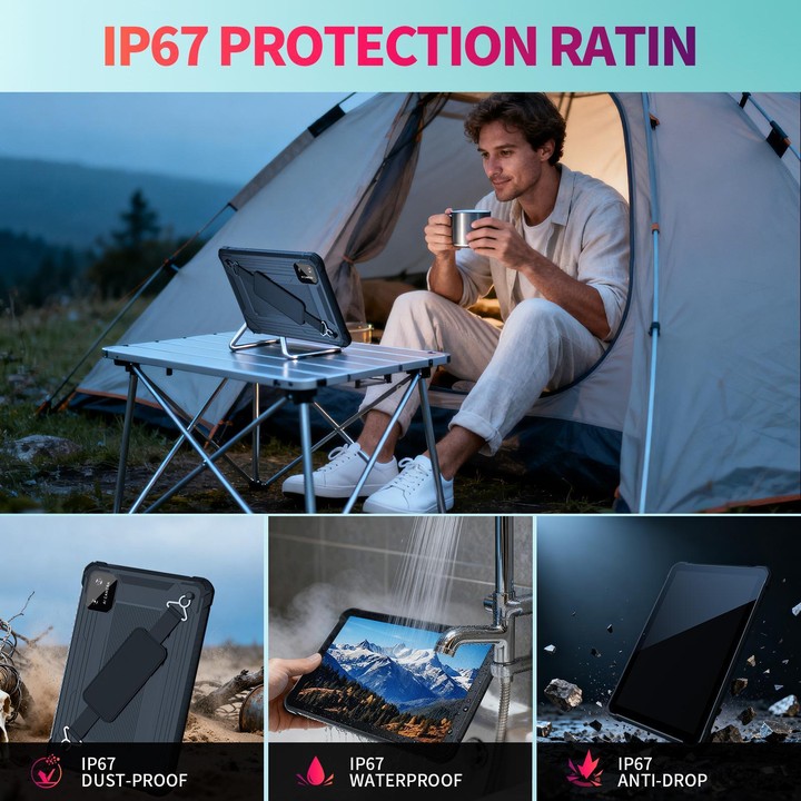 UNIWA UTAB R1040 IP67 Waterproof Rugged Tablet PC, 8GB+128GB, 10.1 inch Android 15 Mediatek MT8786 Octa Core, Network: 4G, US Pl