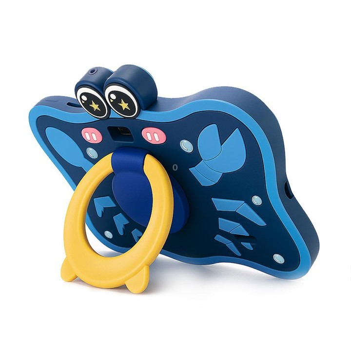 BDF 7 inch WiFi Kids Tablet PC with Crab Silicone Case, 4GB+64GB, Android 13.0 MTK6735 Quad Core CPU, US Plug (Blue)