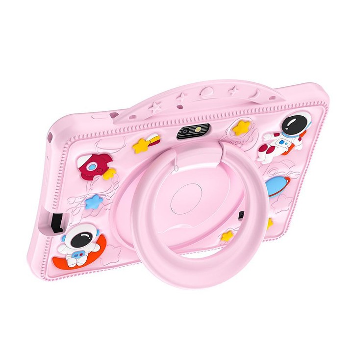 BDF 7 inch WiFi Kids Tablet PC with Portable Astronaut Silicone Case, 3GB+32GB, Android 13.0 MTK6735 Quad Core CPU, US Plug (Pin