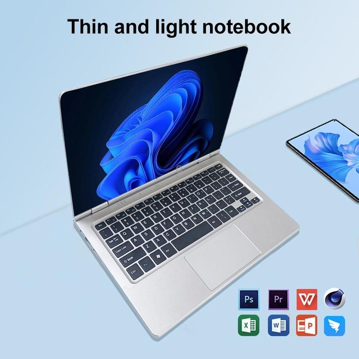 11.6 inch Touch Screen Yoga Laptop, 6GB+1TB, Windows 11 Intel Celeron N4020 Dual Core, US Plug