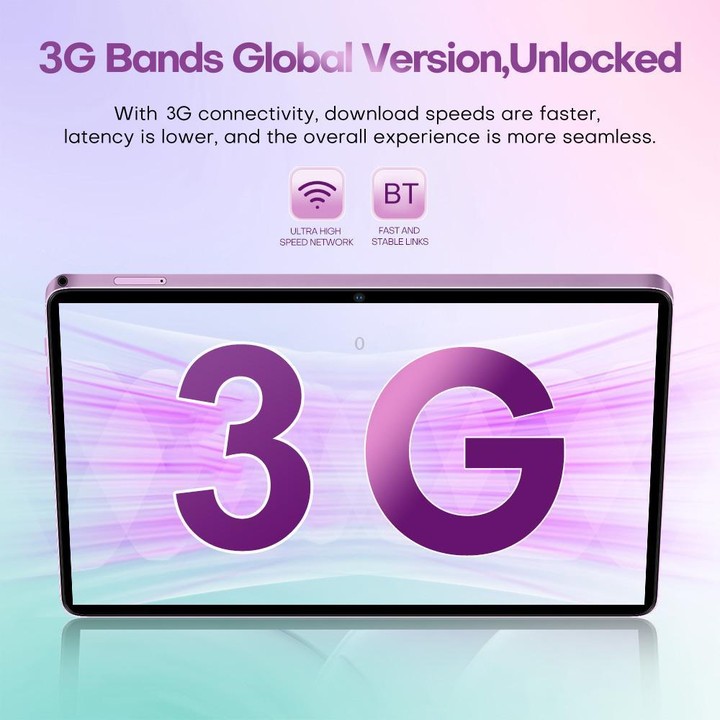 Pad 9 Ultra 10.1 inch 3G Phone Call Tablet PC, 2GB+32GB, Android 10 MTK6737 Quad Core, US Plug (Purple)