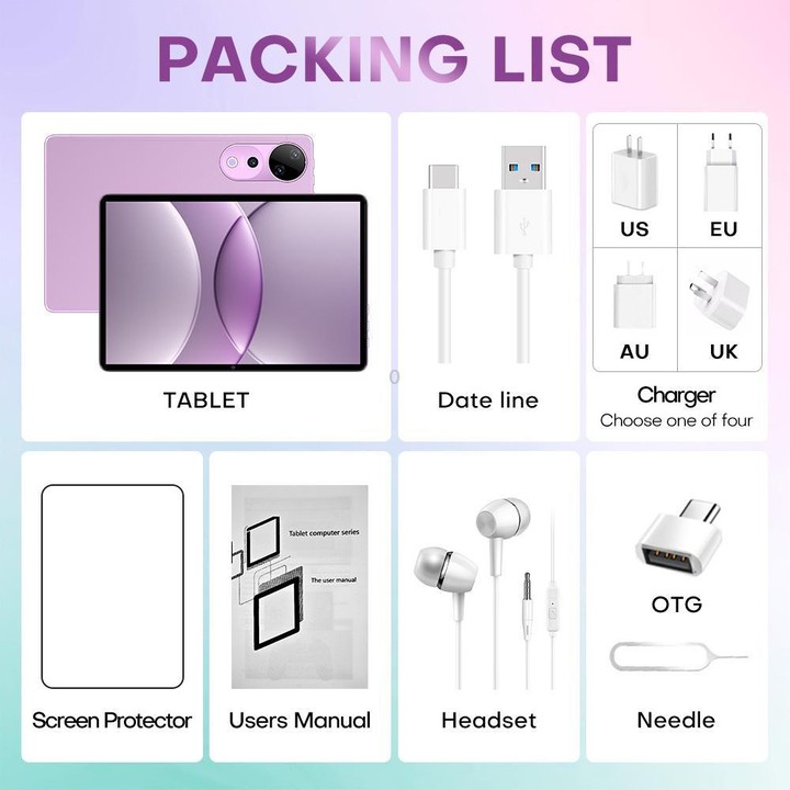 Pad 9 Ultra 10.1 inch 3G Phone Call Tablet PC, 2GB+32GB, Android 10 MTK6737 Quad Core, US Plug (Purple)