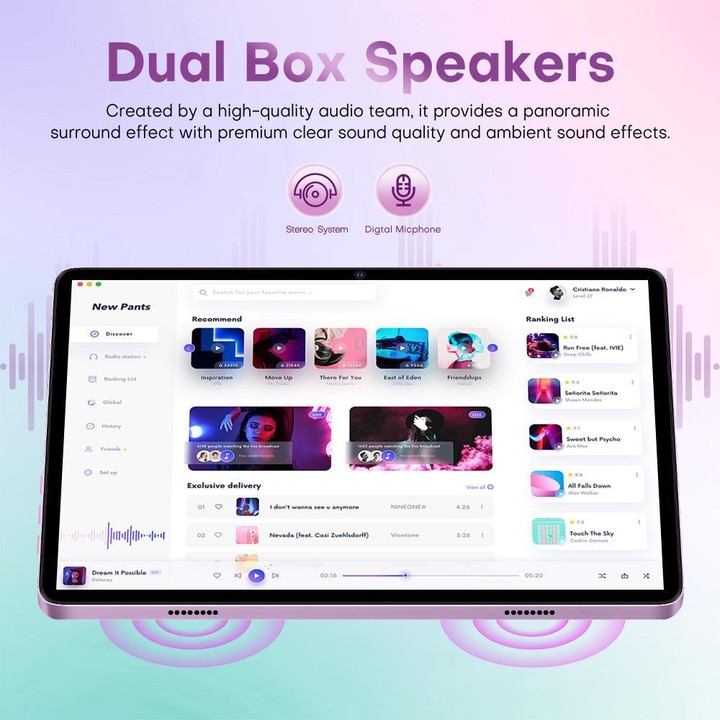 Pad 9 Ultra 10.1 inch 3G Phone Call Tablet PC, 2GB+32GB, Android 10 MTK6737 Quad Core, EU Plug (Purple)