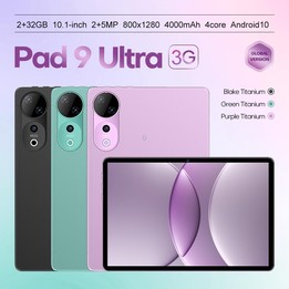 Pad 9 Ultra 10.1 inch 3G Phone Call Tablet PC, 2GB+32GB, Android 10 MTK6737 Quad Core, UK Plug (Green)