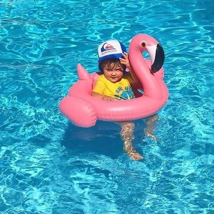 Inflatable Flamingo Shaped Baby Swimming Ring, Inflated Size: 83 x 83 x 48cm