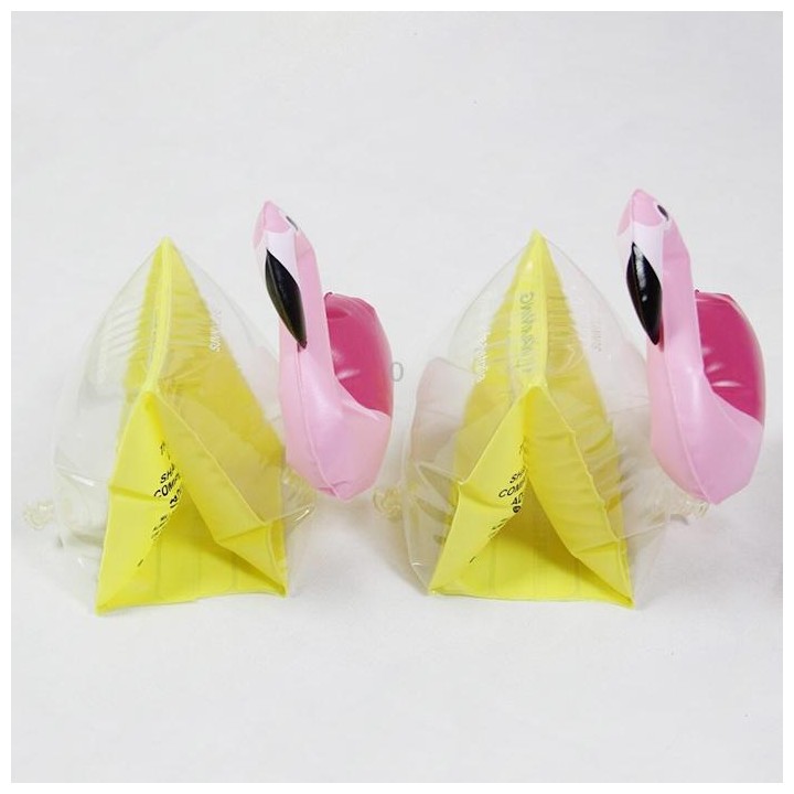 Children Inflatable Flamingo Shape Arm Bands Floatation Sleeves Water Wings Swimming Floats, Size: 16x20x15cm