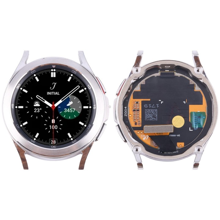 Original LCD Screen Digitizer Full Assembly with Frame for Samsung Galaxy Watch4 Classic 42mm SM-R880/R885 (Silver)