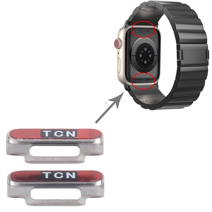 For Apple Watch Series 10 46mm / 42mm 1 Pair Watch Clasp (Grey)