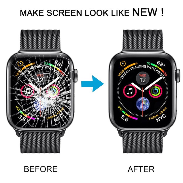 For Apple Watch Series 4 / 5 / 6 44mm Sapphire Material Front Screen Outer Glass Lens with OCA