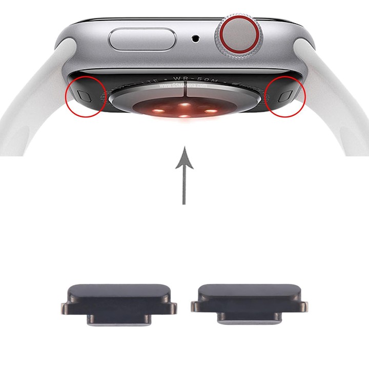 For Apple Watch Series 4 / 5 / 6 1 Pair Watch Clasp (Black)