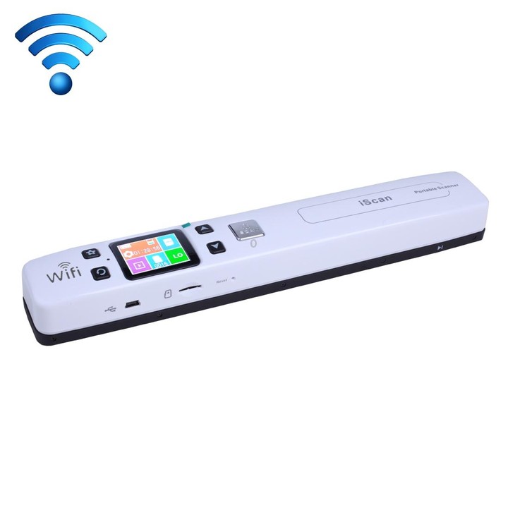 iScan02 WiFi Double Roller Mobile Document Portable Handheld Scanner with LED Display, Support 1050DPI / 600DPI / 300DPI / PDF /